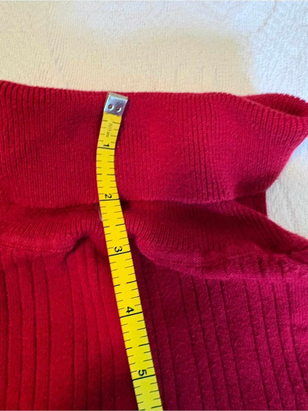 Talbots Red Ribbed Turtleneck Sweater - Picture 5 of 8